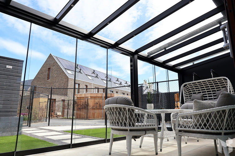 MB Sliding Doors by Roma Verandas - sliding glass doors sun shading aluminium side wall