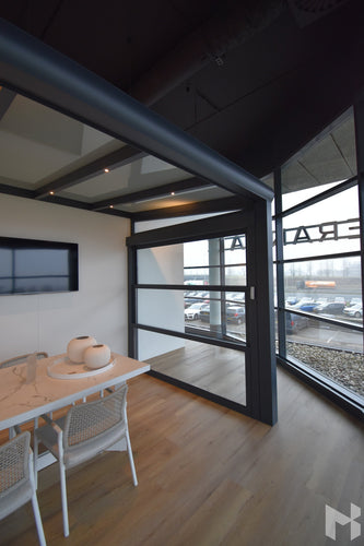 MB Guillotine Glass System by Roma Verandas - vertical sliding window