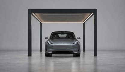 Aluminium Carport | The Riposo | Trapezoidal Roofing | Extra-Wide | Spans Up To 7m | Integrated LED