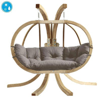globo royal double hanging egg chair set product exterior view