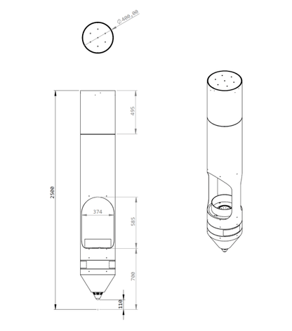 glammfire signature suspended fire product exterior view — view 6