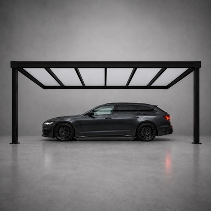 Aluminium Carport | The Tetto | Modular Interlinkable | Multiple Roof & Post Styles | Wall Mounted or Freestanding | Bespoke Configurations
