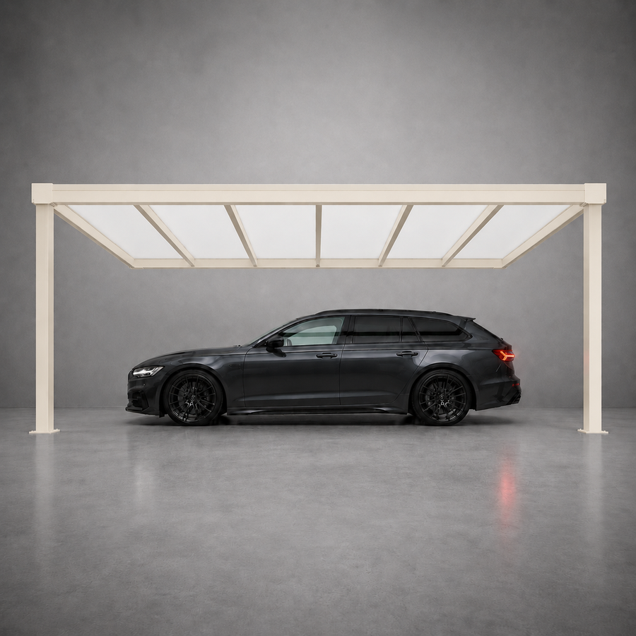 Aluminium Carport | The Tetto | Modular Interlinkable | Multiple Roof & Post Styles | Wall Mounted or Freestanding | Bespoke Configurations