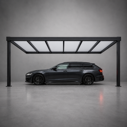 Aluminium Carport | The Tetto | Modular Interlinkable | Multiple Roof & Post Styles | Wall Mounted or Freestanding | Bespoke Configurations