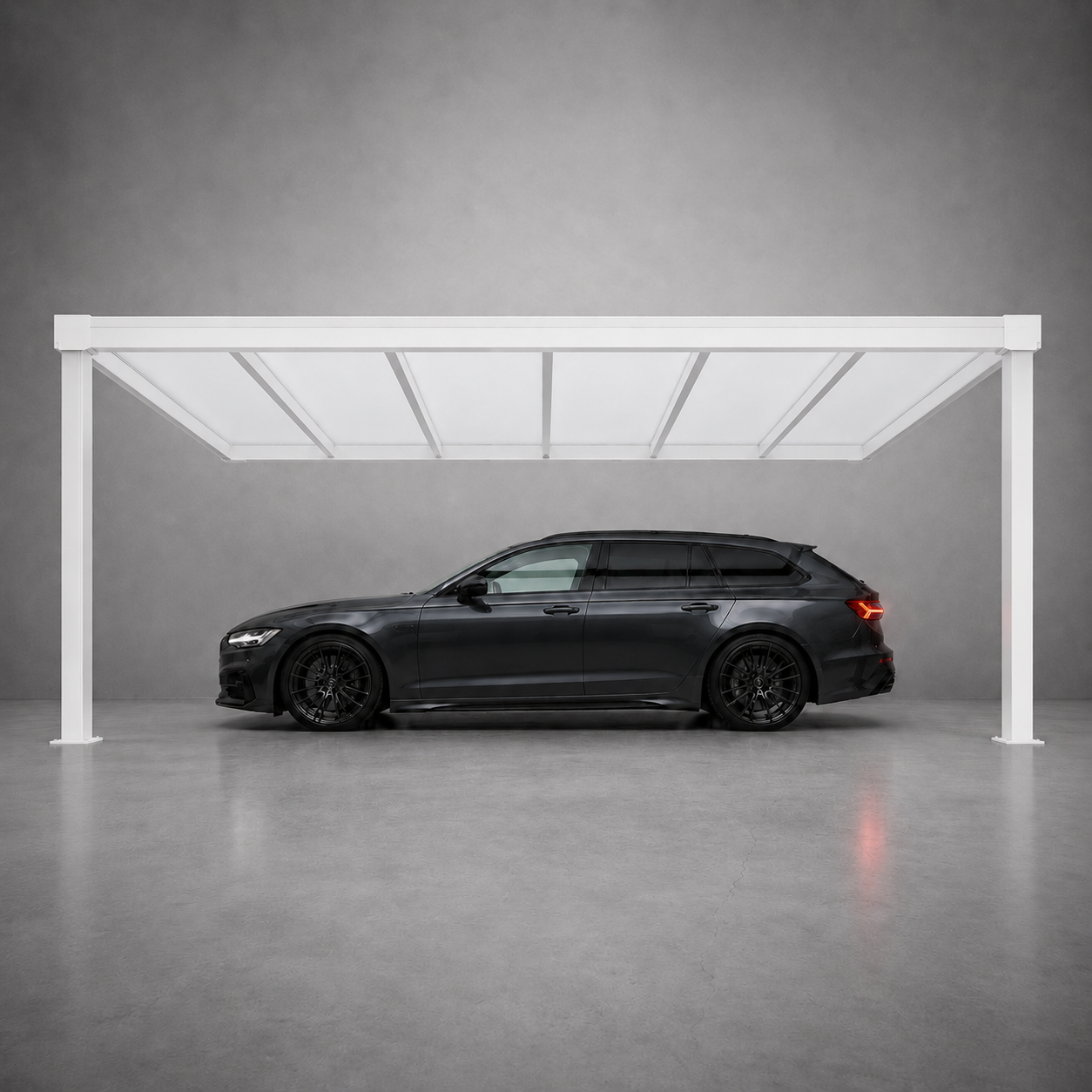 Aluminium Carport | The Tetto | Modular Interlinkable | Multiple Roof & Post Styles | Wall Mounted or Freestanding | Bespoke Configurations