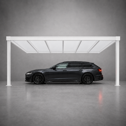 Aluminium Carport | The Tetto | Modular Interlinkable | Multiple Roof & Post Styles | Wall Mounted or Freestanding | Bespoke Configurations