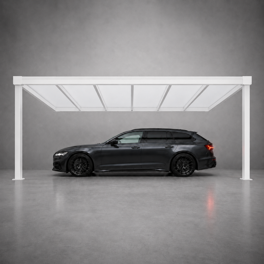 Aluminium Carport | The Tetto | Modular Interlinkable | Multiple Roof & Post Styles | Wall Mounted or Freestanding | Bespoke Configurations