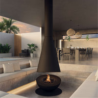 glammfire thales firewood fire pit product exterior view — view 3