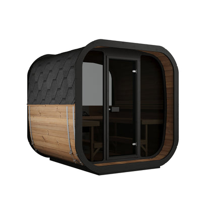 beacon 200 classic 6 person outdoor cube sauna product exterior view — view 8