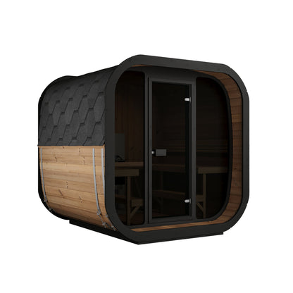 beacon 200 classic 6 person outdoor cube sauna product exterior view — view 5